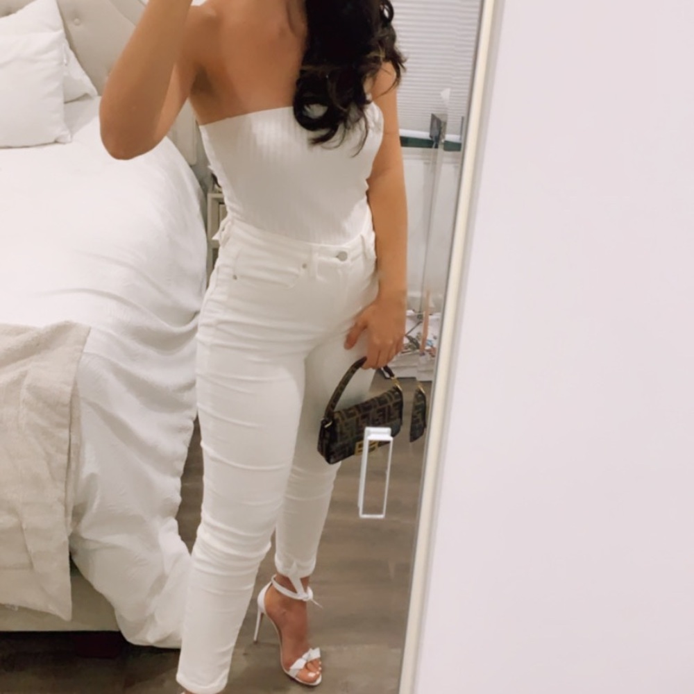 OAT High-Rise Blush Skinny Corduroy Pants